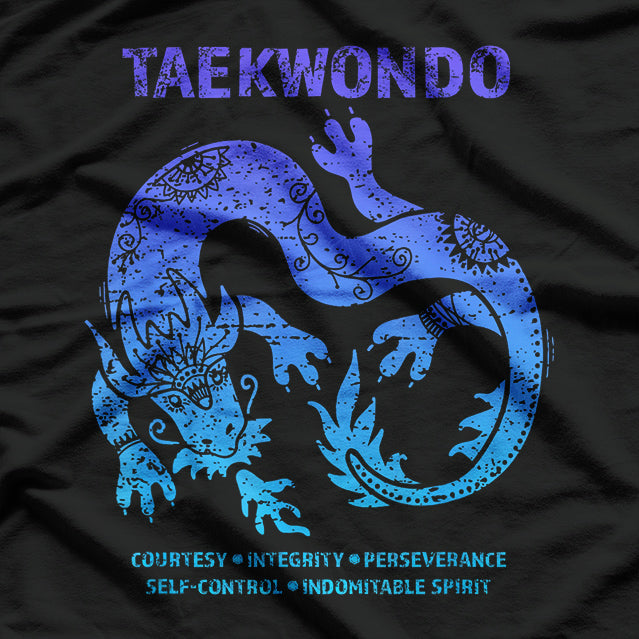 Taekwondo TKD Dragon Art Martial Arts Graphic T-Shirt