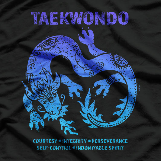 Taekwondo TKD Dragon Art Martial Arts Graphic T-Shirt