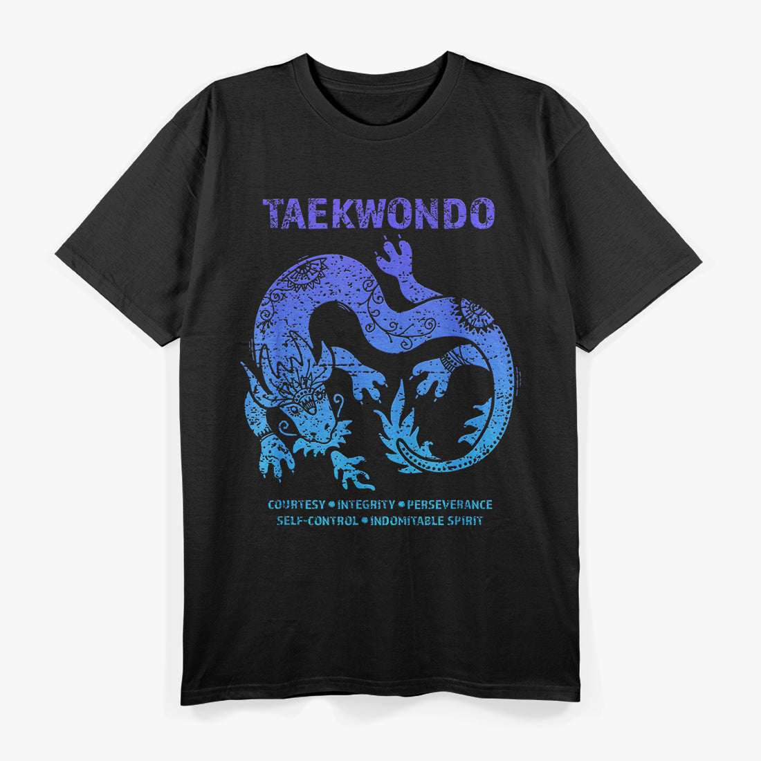 Taekwondo TKD Dragon Art Martial Arts Graphic T-Shirt