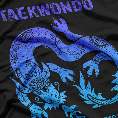 Taekwondo TKD Dragon Art Martial Arts Graphic T-Shirt