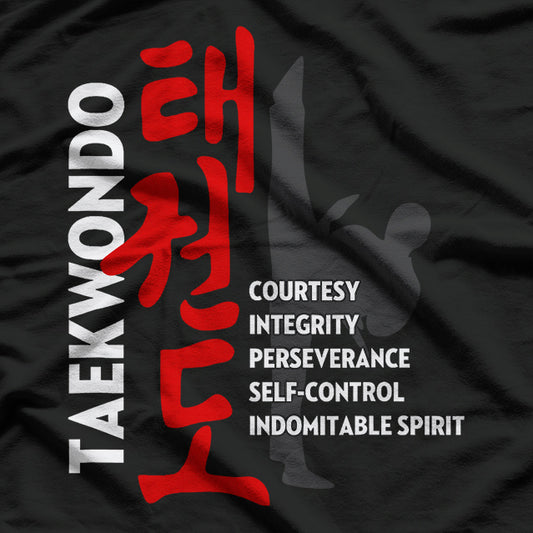 Taekwondo Tenets - The Core Principles of Martial Arts Discipline T-Shirt