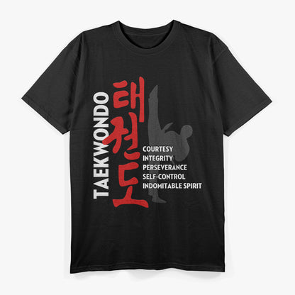 Taekwondo Tenets - The Core Principles of Martial Arts Discipline T-Shirt