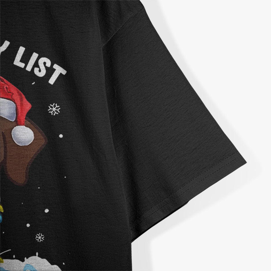 Naughty Dachshund Christmas No Regrets Festive Fun T-Shirt