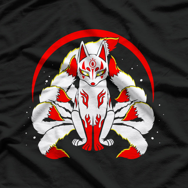 Kitsune The Enchanting Nine-Tailed Fox of Japanese Lore T-Shirt