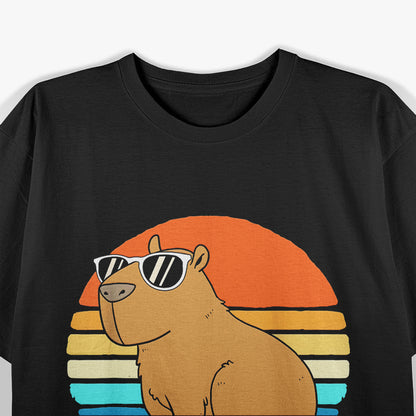 Retro Rodent Funny Capybara - Don't Worry, Be Capy T-Shirt