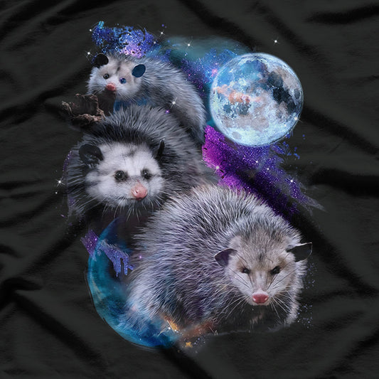 Mystic Possum Design With Three Moon Vibes T-Shirt