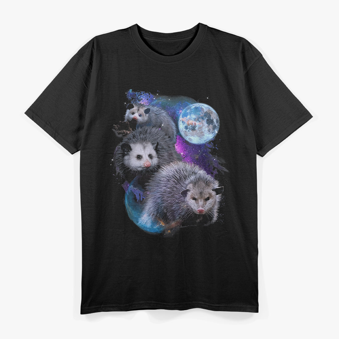 Mystic Possum Design With Three Moon Vibes T-Shirt