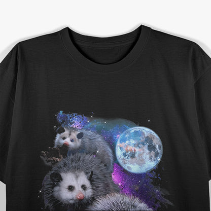 Mystic Possum Design With Three Moon Vibes T-Shirt