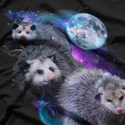 Mystic Possum Design With Three Moon Vibes T-Shirt