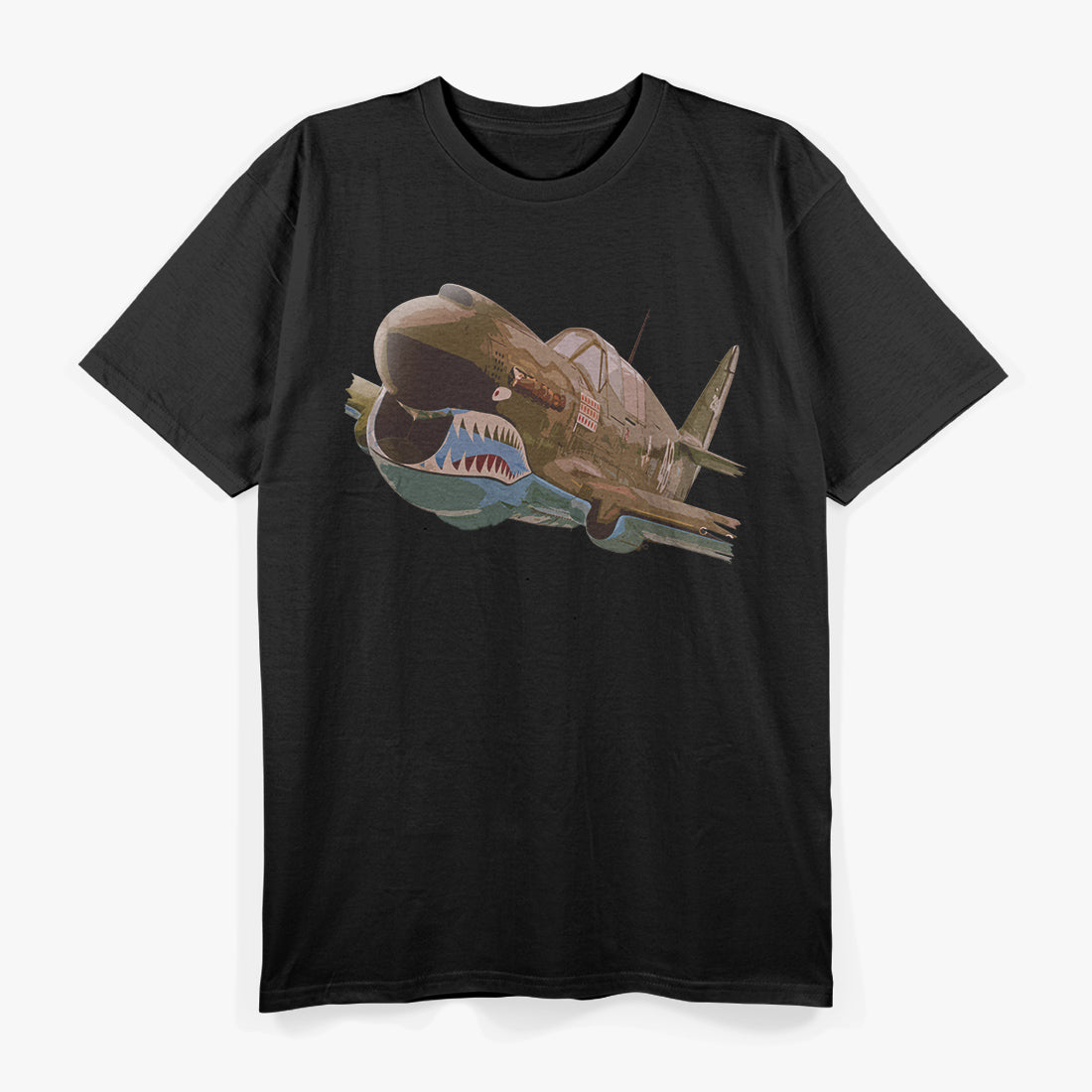 P-40 Warhawk Fighter Aircraft WW2 Airplane Military T-Shirt