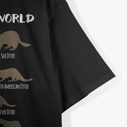 Otters of the World - Sea Otter and Giant Otter Educational T-Shirt