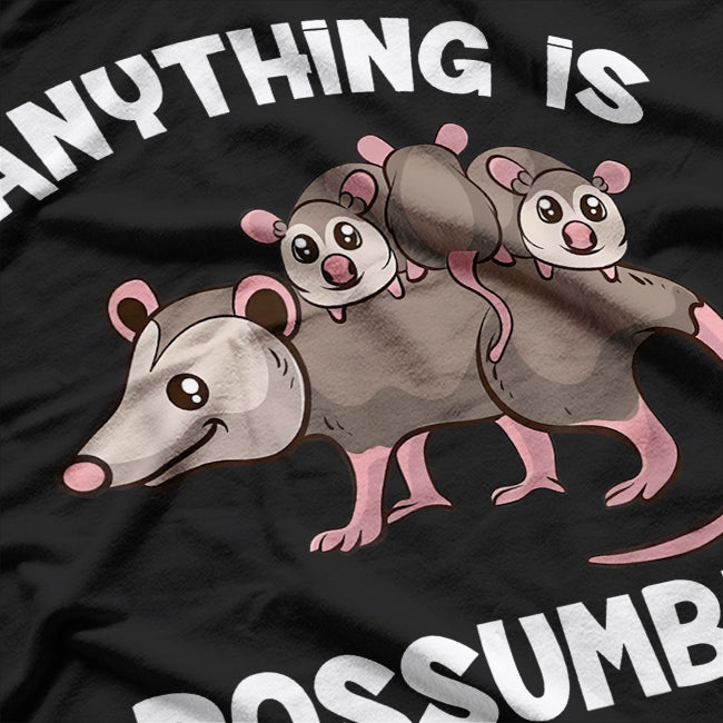 Funny Opossum - Anything is Possum-ble T-Shirt