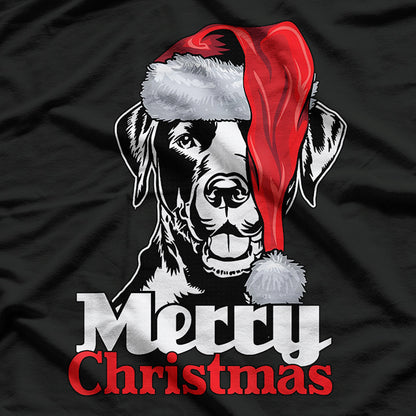 Labrador Santa Hat Christmas Dog Lover T-Shirt