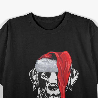 Labrador Santa Hat Christmas Dog Lover T-Shirt