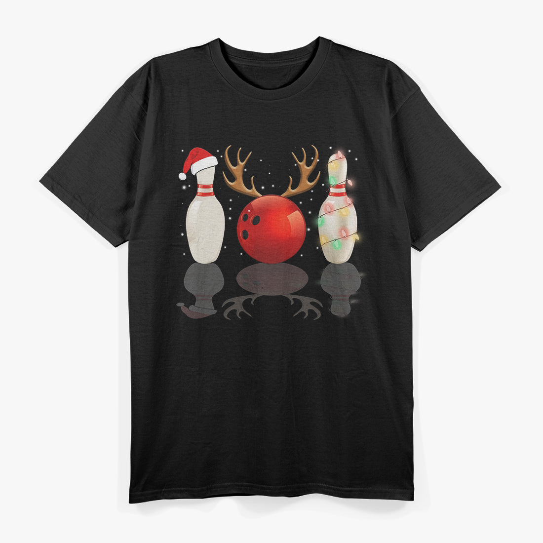 Bowling Christmas Santa Hat Fun for Bowlers T-Shirt