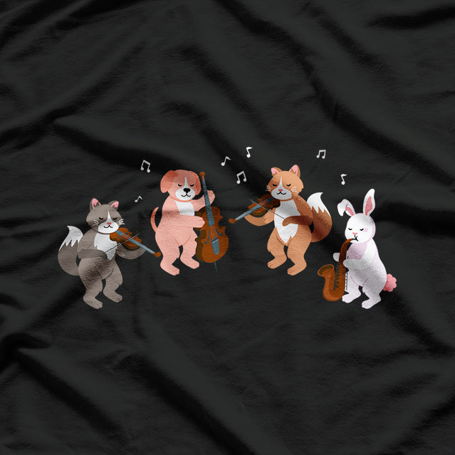 Cats Playing Violin Music Lover T-Shirt