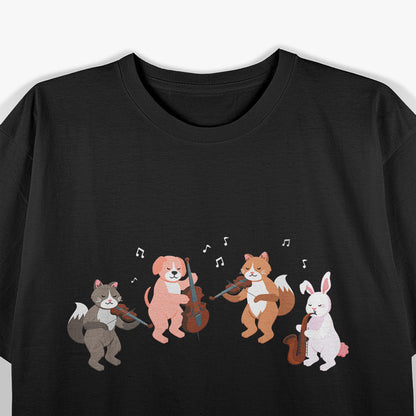 Cats Playing Violin Music Lover T-Shirt