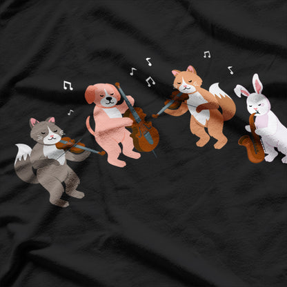 Cats Playing Violin Music Lover T-Shirt