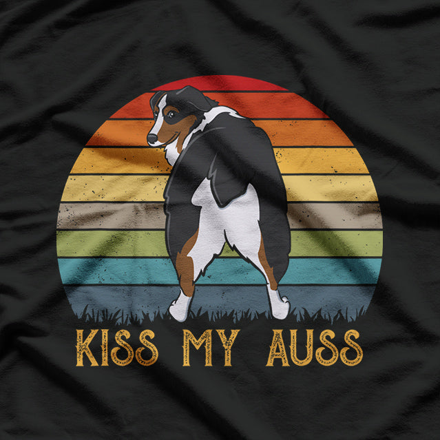 Kiss My Auss Aussie Mom Retro Graphic T-Shirt