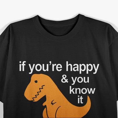 Dino Clap Hands Happy Rhymes T-Rex T-Shirt