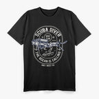 Vintage Retro Diver Distressed Scuba Diving T-Shirt