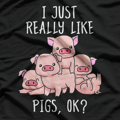 Love Pig Cute Animal Lover Farm T-Shirt