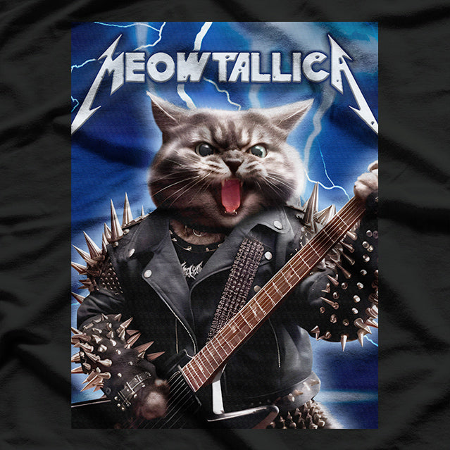 Meowtallica Cat Rock Band Meme T-Shirt