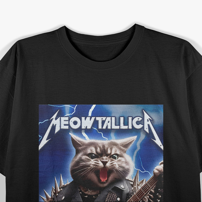 Meowtallica Cat Rock Band Meme T-Shirt