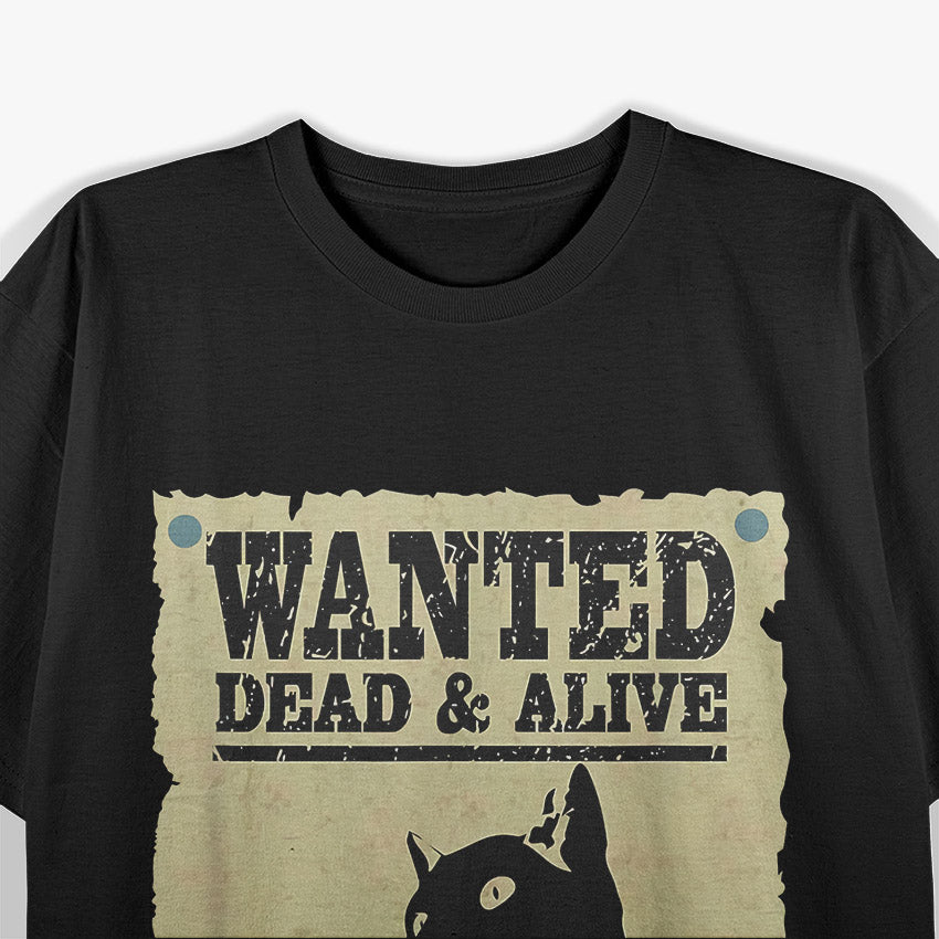 Wanted Dead or Alive Schrodinger's Cat T-Shirt