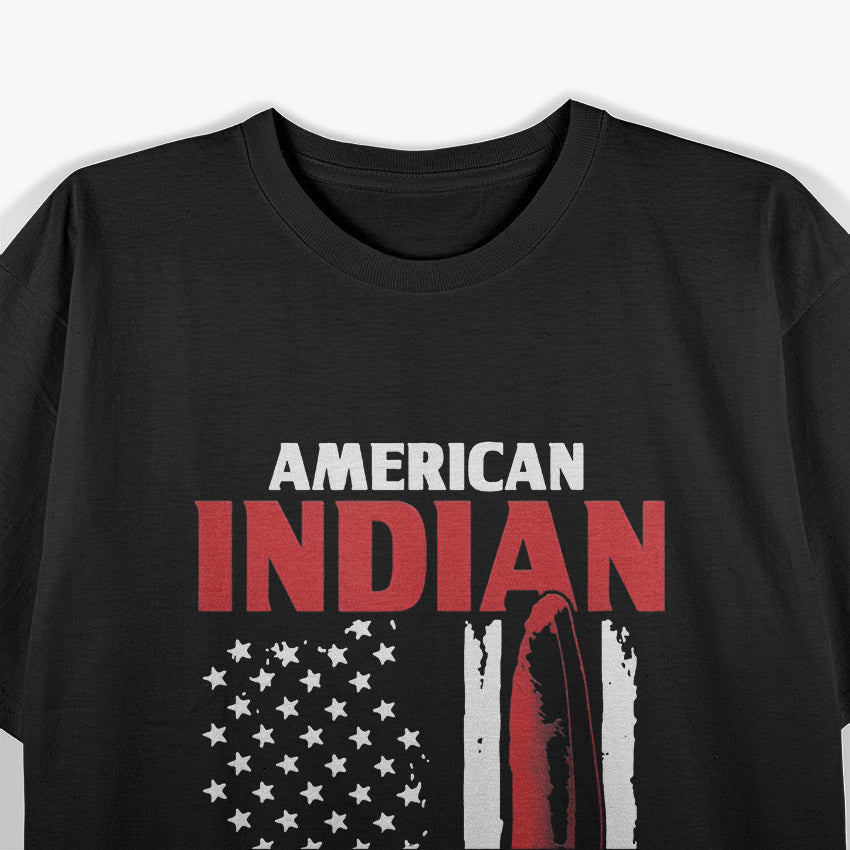 Native American Veteran – USA Flag Army Military Pride T-Shirt