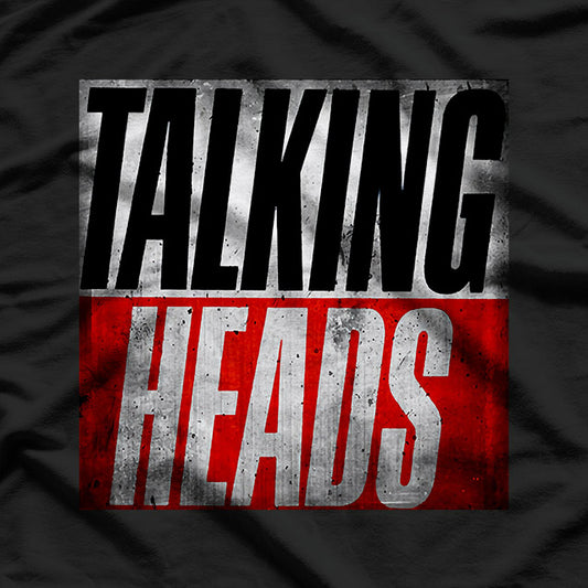 White Red Talking Heads Abstract T-Shirt